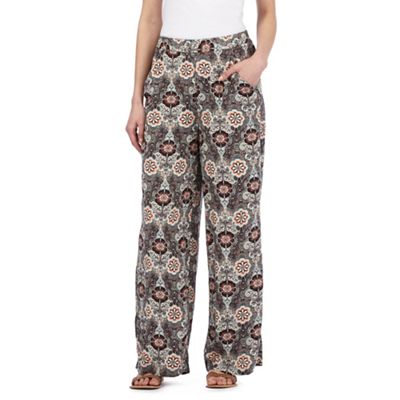 Red Herring Multi-coloured floral print palazzo trousers